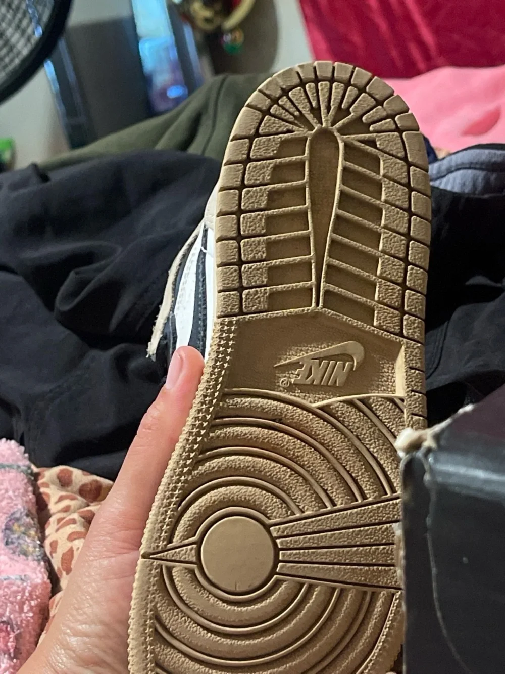 Nike Kids Sneakers Black White Tan